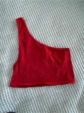 Free people one shoulder brami in red size xs/s